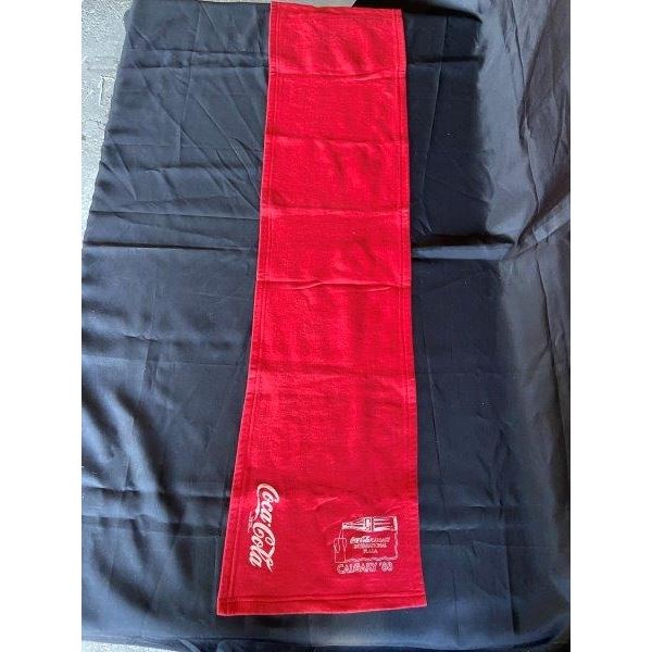 Vintage Coca Cola And 1988 Calgary Olympics Fabric Banner