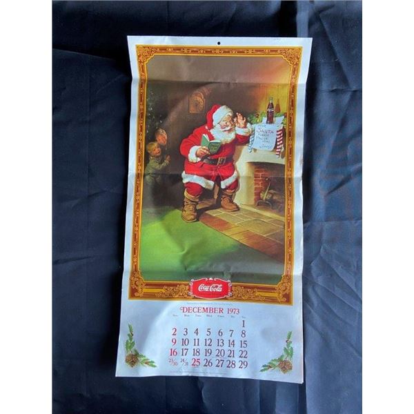Vintage Coca Cola December 1975 Calendar