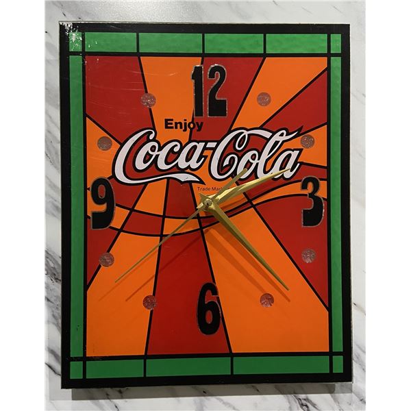 Vintage Coca Cola Tiffany Style Clock Backing
