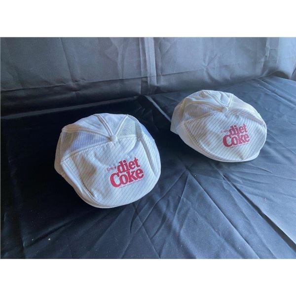 Lot Of 2 Vintage Diet Coke Golf Hat
