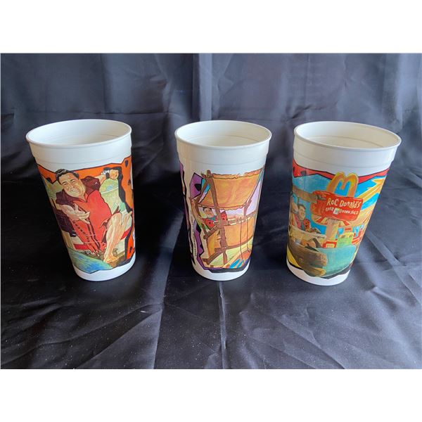 Lot Of 3 Vintage Mcdonald'S Flintstone Movie Plastic Cups