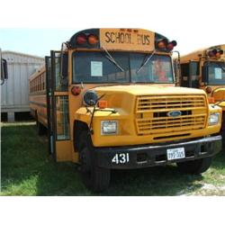 1985 FORD SCHOOL BUS/71 PASSENGER/THOMAS/GAS ENGINE-370-2V/AUTOMATIC/AIR BRAKES/INSPECTION: 07/06/MI