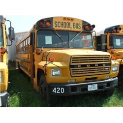 1983 FORD SCHOOL BUS/71 PASSENGER/THOMAS/AUTOMATIC/GAS ENGINE-370-2V/AIR BRAKES (CAGED)/INSPECTION: 
