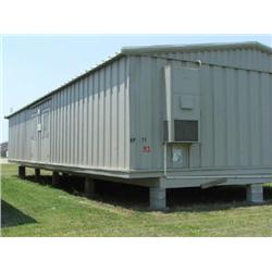 (1) PORTABLE CLASSROOM, APROX. SIZE: 56' X 24', WOOD SKID, METAL SIDING, METAL ROOF, (2) BARD A/C HE