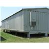 Image 1 : (1) PORTABLE CLASSROOM, APROX. SIZE: 56' X 24', WOOD SKID, METAL SIDING, METAL ROOF, (2) BARD A/C HE