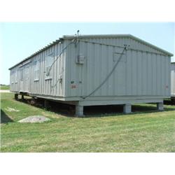 (1) PORTABLE CLASSROOM, APROX. SIZE: 56' X 24', WOOD SKID, METAL SIDING, METAL ROOF, (2) BARD A/C HE