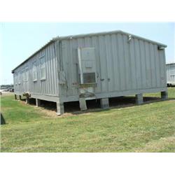 (1) PORTABLE CLASSROOM, APROX. SIZE: 56' X 24', WOOD SKID, METAL SIDING, METAL ROOF, (2) BARD A/C HE