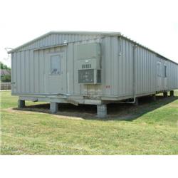(1) PORTABLE CLASSROOM, APROX. SIZE: 56' X 24', WOOD SKID, METAL SIDING, METAL ROOF, (2) BARD A/C HE