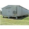 Image 1 : (1) PORTABLE CLASSROOM, APROX. SIZE: 56' X 24', WOOD SKID, METAL SIDING, METAL ROOF, (2) BARD A/C HE