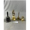 Image 1 : 3 Vintage Brass Bells & 1 Canada Forge Forge Bell Marked Fort Langley B.C.