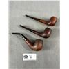 Image 1 : 3 Vintage England Made Tobacco Pipes - Black Prince, Lardcasters "Brawel" & Other
