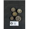 Image 1 : 5 Antique Brass Scale Weights. Early 1900's