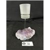 Image 1 : Amethyst Cluster Candle Holder. Retails $380.00
