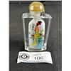 Image 2 : Vintage Reverse Painted Asian Snuff Bottle. Approx. 3.5" H