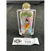 Image 2 : Vintage Reverse Painted Asian Snuff Bottle. Approx. 3.5" H