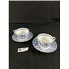 Image 1 : Set of 2 Minton Shalimar Fine Bone China Cups & Saucers.In Cabinet Condition.