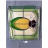 Image 2 : Vintage Stained Glass Window Pane. As Found. Approx. 17.75" x 20.25" NO SHIPPING