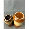 Image 2 : 2 West German Pottery MCM Vases.Scheurich Model #209-18 Brown/Cream 71/4”Tall 1970s & Dümle