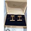 Image 2 : Men's Vintage Gold Tone Cufflinks in Original Vintage Box