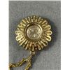 Image 3 : Beautiful Gold Plated Ladies Wind Up Pendant Watch  Flower Petal Design. Sonar  Working!