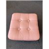 Image 1 : 1950s Large Pink Ottoman with Wood Legs All Original in Great Vintage Condition