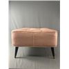 Image 5 : 1950s Large Pink Ottoman with Wood Legs All Original in Great Vintage Condition