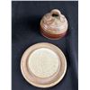 Image 2 : Studio Art Pottery - 5" D Lidded Butter Dish & 6" H Jar