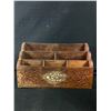 Image 2 : 2 Vintage Nicely Detailed Wood Carved Desk Organizers. Approx. 12" x 7" x 4"