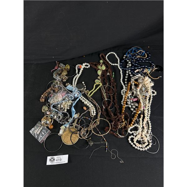 Lot Of Assorted Necklaces, Bracelets & More