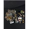 Image 1 : Lot Of Assorted Finds - Pins, Earrings, Jewelry Parts & More