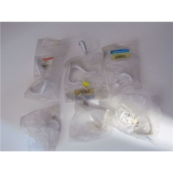 ASSORTED WHITE COAT HOOKS