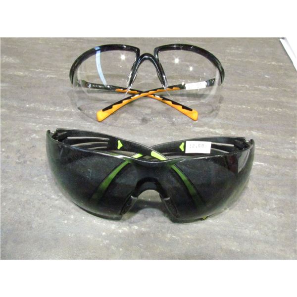 1 PAIR 3M CLEAR SAFETY GLASSES, 1 PAIR SAFETY SUNGLASSES