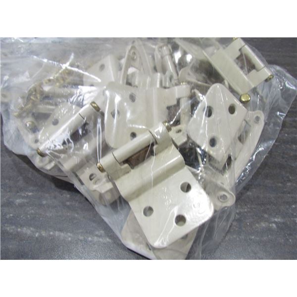 3/8 OVERLAY CABINET HINGES, 30 HINGES, ALMOND COLOR