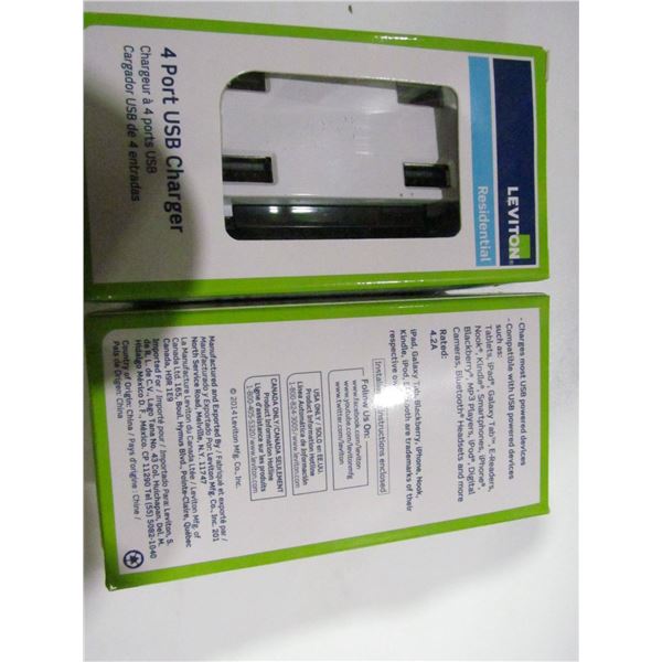 QTY 2 - 4 PORT USB CHARGER OUTLET