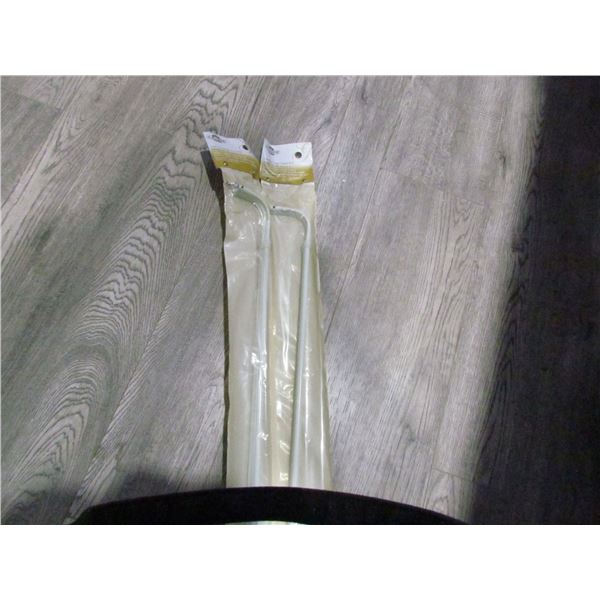 48" TO 84" SINGLE CURTAIN RODS, 2 QTY.