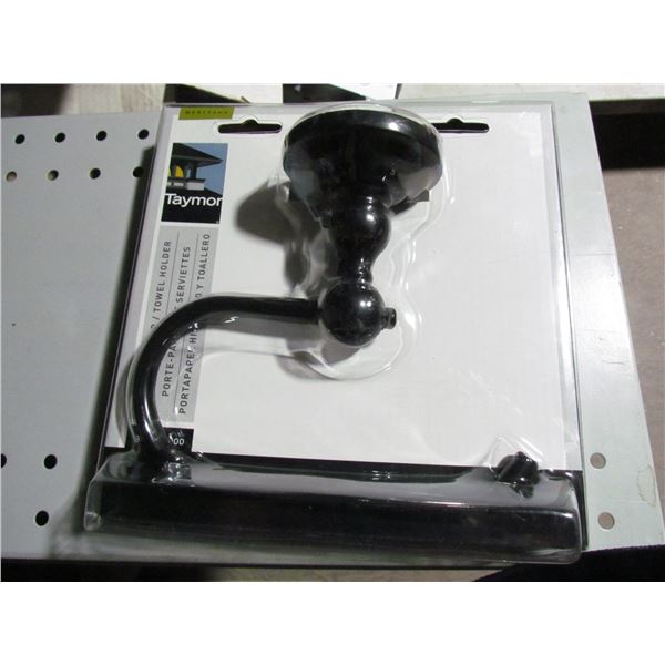 BLACK EURO PAPERHOLDER/TOWEL HOLDER