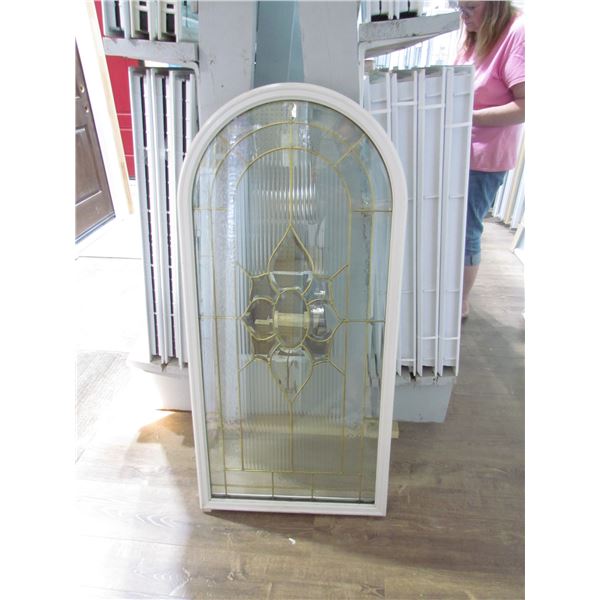 ROMETTI TOP BRASS DOOR INSERT 8 X 48 ROUND TOP