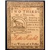Image 2 : Continental Currency. CC-22, February  17th, 1776. $2/3. PCGS Banknote graded AU 53 PPQ
