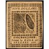 Image 3 : Continental Currency. CC-50, November 2, 1776. Five Dollars. PMGChoice AU50. Nicely inked
