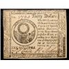 Image 2 : Continental Currency $30 Note, 26 February 1777 Issue, Friedberg  #CC-62, PMG AU58 (Minor Repairs)