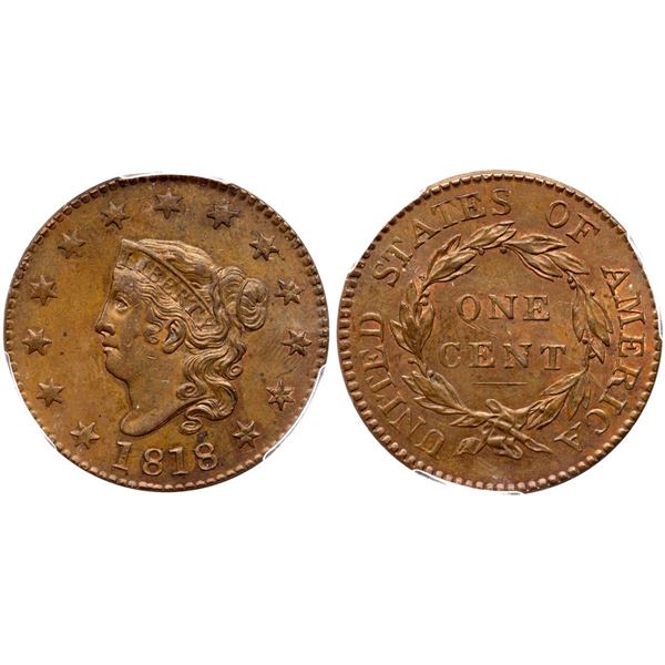 1818 N-8 R3 PCGS graded MS63 Brown