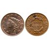 Image 1 : 1832 N-2 R3 Large Legend Letters, Small Denomination Letters, PCGS graded MS60 Brown