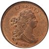 Image 2 : 1806 C-4 R1 Large 6 with Stems, NGC graded MS64 Red & Brown, CAC Approved