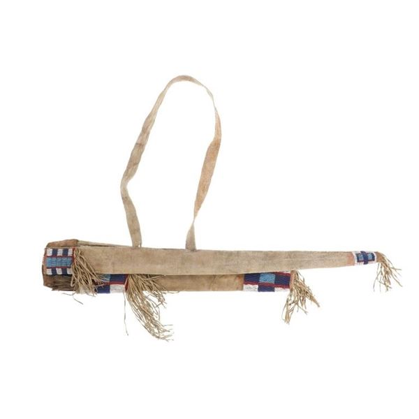Ca. 1860- Cheyenne Beaded Bowcase, Quiver & Arrows