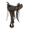 Image 8 : Western Rawhide Tooled Saddle c. 1940-50s