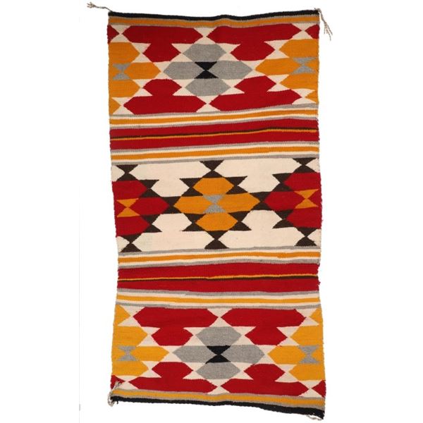 Ca. 1900- Navajo Transitional Pattern Wool Blanket