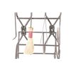 Image 8 : Farmhouse Wrought Iron Fireplace Tools Rest Stand