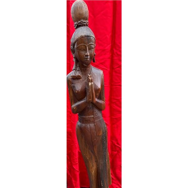 Solid Wood Lady Praying 46H