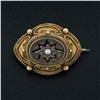 Image 7 : Antique Victorian Etruscan 14k Gold Enamel Pearl Puffed Twisted Wire Pin Brooch