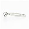 Image 5 : Petite 18K White Gold Simple Polished Interlocking Triple Wire Open Knot Ring